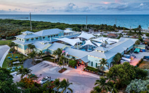 aerial view over beachside complex at loggerhead marinelife center juno beach