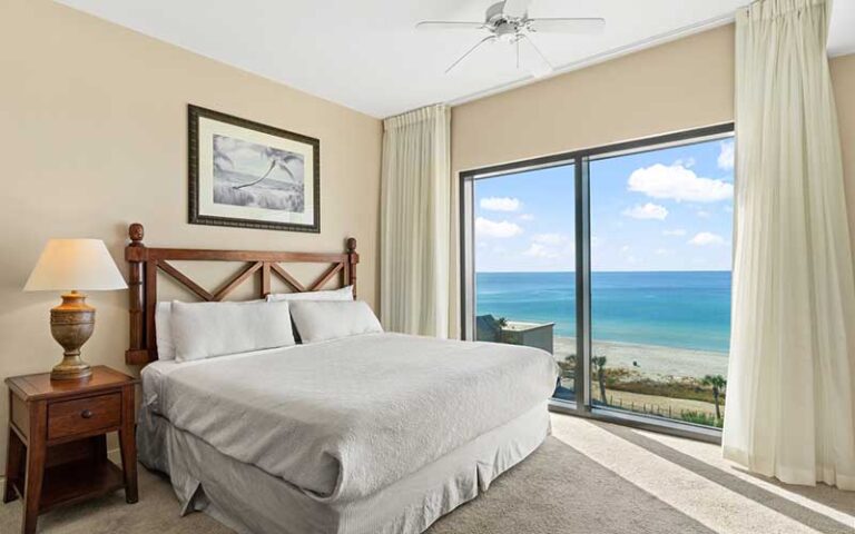 king size bed suite with ocean view at origin at seahaven panama city beach