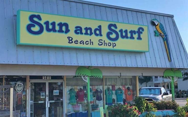 store front of beachwear shop at island shopping center holmes beach anna maria island