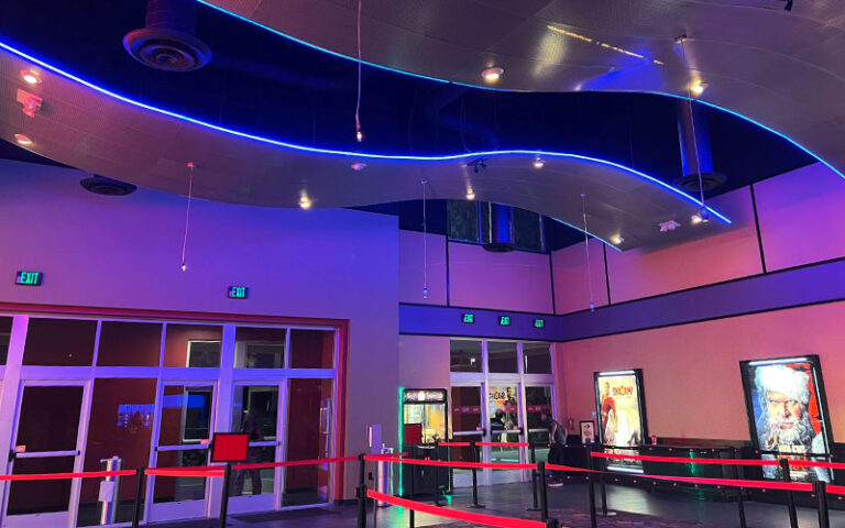 lobby area of theater with ornate ceiling at amc yulee 10 amelia island