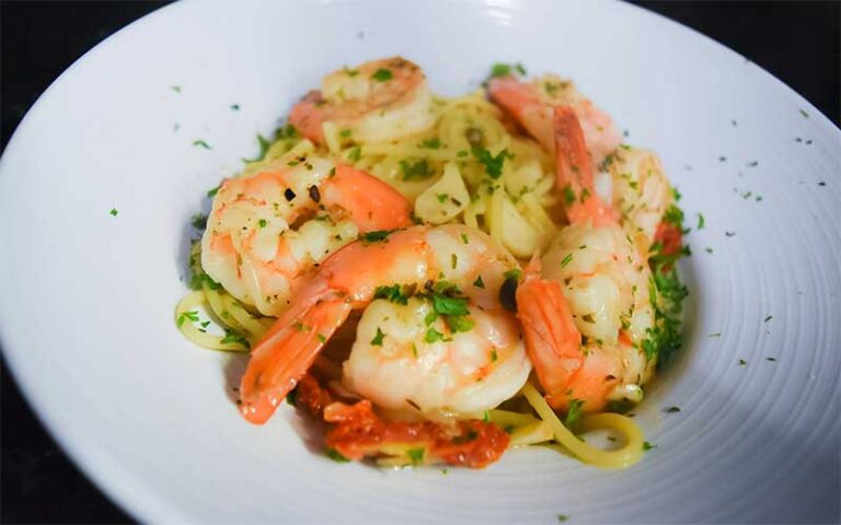 shrimp linguine entree at tutto fresco restaurant port st lucie