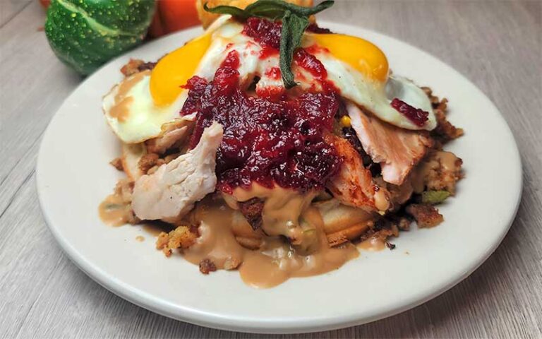 turkey feast breakfast platter at berry fresh cafe port st lucie