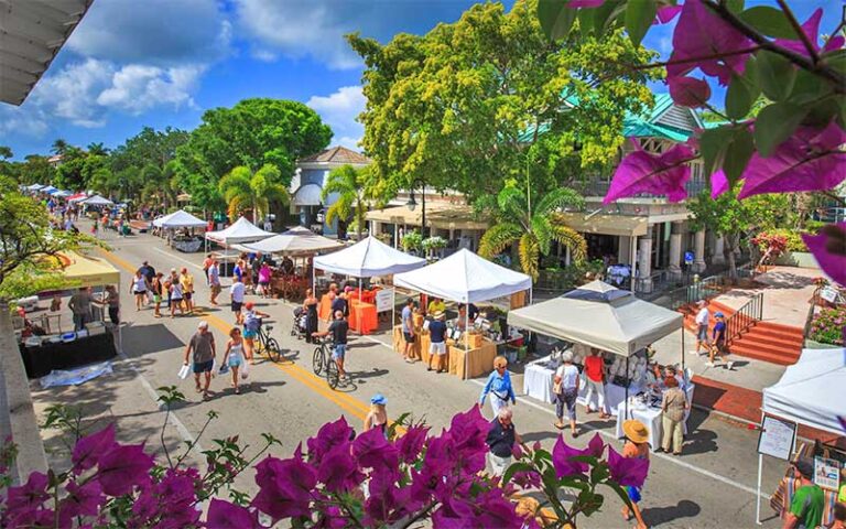 aerial street view of market at third street south farmers market naples