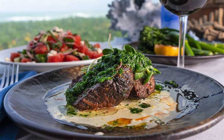 filet mignon with spinach entree at kyle gs prime seafood steaks hutchinson island south