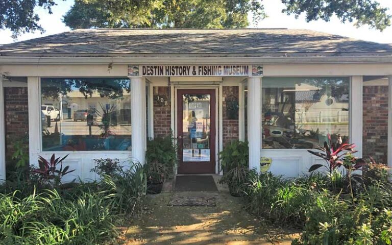 front exterior of house style museum at destin history fishing museum