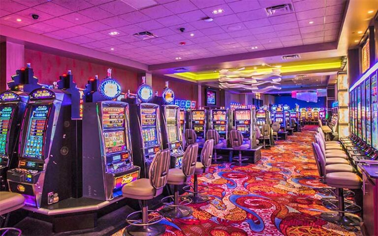 gaming floor with slot machines at seminole casino hotel imokalee
