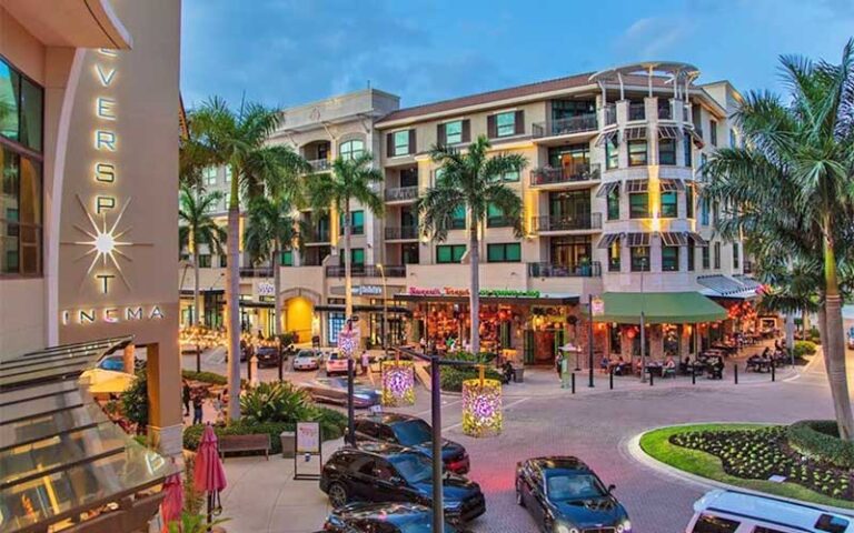 movie theater plaza with parking at mercato naples