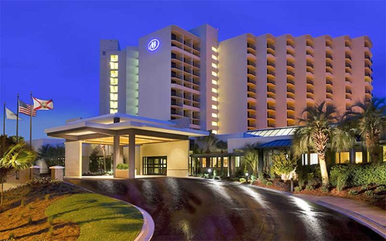 night view of hotel with entrance at hilton sandestin beach golf resort spa miramar beach