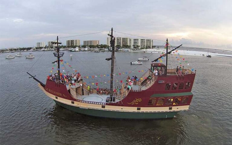 spanish galleon style ship in harbor at buccaneer pirate cruise destin