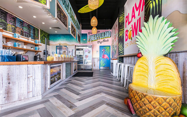 island themed dining interior at playa bowls dr phillips orlando