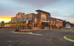 exterior dusk front of restaurant at portillos tampa