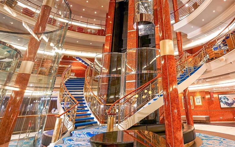 atrium with stairs and elevators norwegian cruise line jaxport jacksonville