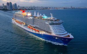 cruise ship celebration leaving port carnival cruise line port miami