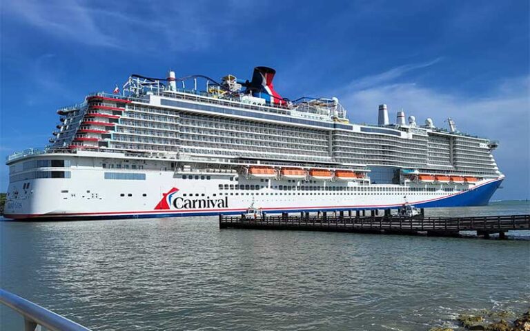 cruise ship docked at carnival cruise line at port canaveral space coast
