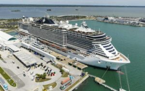 cruise ship in port msc cruises port canaveral space coast