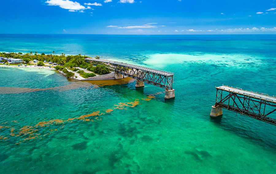 old railway bridge over calusa beach bahia honda state park lower keys