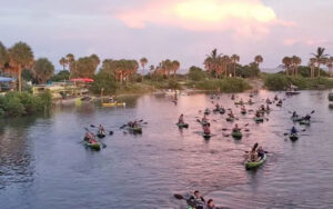 canoe fleet tour on inlet at dania beach adventures ft lauderdale