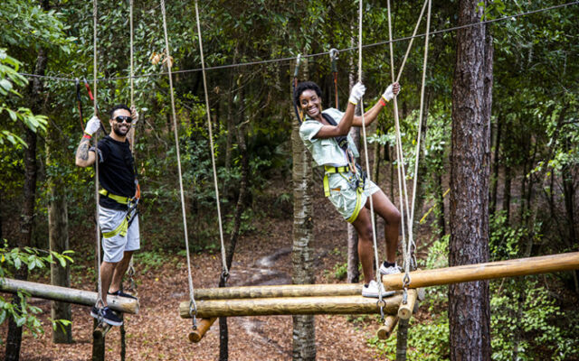 At Orlando Tree Trek you’ll discover 97 aerial games through 15 acres of pine tree forest for all ages and abilities that will challenge your body and mind and get your adrenaline pumping. 
@orlandotreetrek