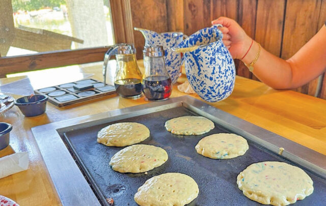 The Old Sugar Mill Pancake House, located within De Leon Springs State Park, is a beloved destination for both locals and tourists. Situated in a 100-year-old replica of the original 1830s sugar mill, this unique restaurant offers a distinctive dining experience where guests can cook their own pancakes right at their table.
@oldsugarmillfl