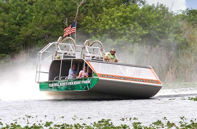 Climb aboard a state-of-the-art custom-built airboat for an Everglades boat tour you won’t soon forget at Everglades Holiday Park. These unique airboats feature covered seating so you’re able to avoid getting a sunburn and you’ll get to enjoy your comfortable ride in all weather conditions. All tours are approximately 1-hour long in duration – so there’s plenty of time to see some of the most unusual and exotic plants and animals that inhabit the Everglades. 
@evergladesholidaypark
